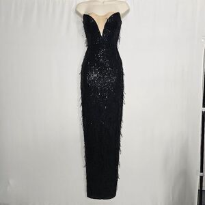 Nookie Black V-neck Karma Gown X-Small